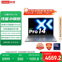 联想 Lenovo 笔记本电脑小新Pro14 2024 高性能标压酷睿Ultra5 14英寸AI轻薄本 32G 1T 2.8K高刷屏 游戏 Pro14英寸 2.8K高刷