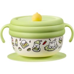 babycare 宝宝辅食碗316不锈钢 儿童注水保温碗吸盘碗 防摔