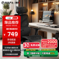网易严选 小蛮腰S9pro+全能款 人体工学电脑椅办公椅电竞老板会议学习椅  雅黑-无搁脚