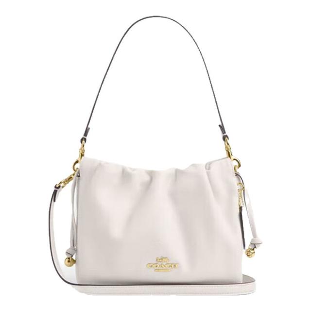 COACH 奥莱女士FAYE拉绳手袋单肩斜挎包百搭休闲 IM/粉笔白色