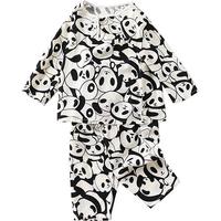 【可爱熊猫轻薄空调服】男童夏季家居服套装小宝宝清凉睡衣两件套