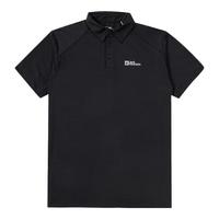Jack Wolfskin狼爪polo衫男春夏运动户外日常宽松大码商务休闲透气短袖男 331-6000/黑色 S 170/92A 5823331-6000/黑色