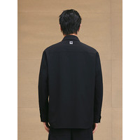 GXG男装【防晒】弹力面料长袖衬衫通勤 黑色 175/L