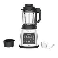 Moulinex PerfectMix Cook LM83SD 立式搅拌机,10 个自动程序,1400 瓦,准备冷热食谱,带触摸屏的电动搅拌机,易于清洁,容量 2 升