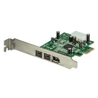 StarTech.com PCI-E FireWire卡 3端口800400适配器 支持数码相机硬盘 符合TAA标准 PEX1394B3