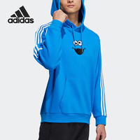 adidas 阿迪达斯 加绒休闲运动连帽套头衫卫衣HD7297 L码