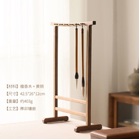 问心堂 毛笔架笔挂清规笔挂大红叶木毛笔架传统简约式书法挂笔文房四宝小摆件创意传统笔挂挂毛笔的笔架