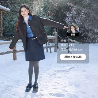 坦博尔 TB5330258D 轻薄保暖 黑色 XS(155) 女士羽绒服