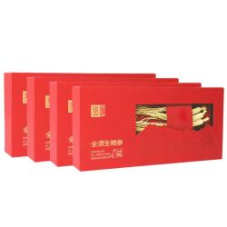 长白山人参 正宗全须生晒参礼盒50-300g整根可切片  20g*4盒 .另赠2手袋