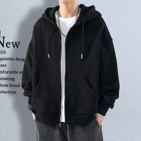 锐图森春秋季开衫拉链卫衣男纯色连帽卫衣外套青年休闲百搭连帽薄款上衣 薄款拉链卫衣-