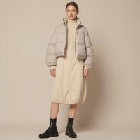 女士纯色橡筋裙摆A字裙