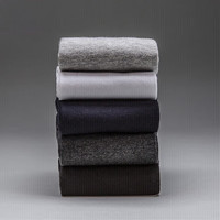 雅鹿（YALOO）男士袜子男四季中筒袜运动舒适薄款透气商务休闲男袜诸暨袜子 黑色 1双 均码