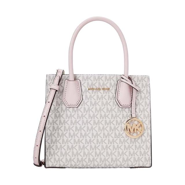 MICHAEL KORS MERCER系列 女士手提托特包 35S1GM9M2B640 香草白/浅粉 中号