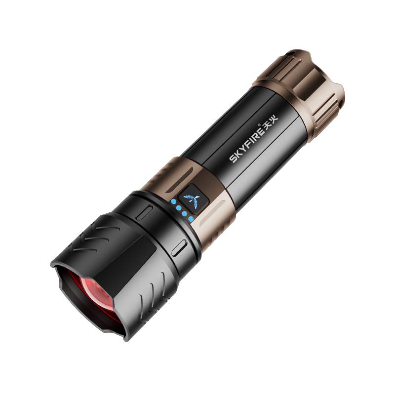 天火（SkyFire）苍龙PLUS手电筒强光户外充电超亮远射登山超长续航野外生存穿天炮 1800LM苍龙PLUS-