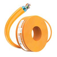 秋叶原（CHOSEAL）超六类双屏蔽网线 CAT6A类万兆抗干扰降衰减纯铜 工程家装网络宽带线橙色  QS2669CT100