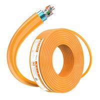 秋叶原(CHOSEAL)超六类双屏蔽网线 CAT6A类万兆抗干扰降衰减纯铜 工程家装网络宽带线 橙色 50米 QS2669CT50