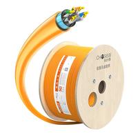秋叶原(CHOSEAL)超六类双屏蔽网线【低烟无卤阻燃】CAT6A类万兆0.57纯铜芯 环保无毒箱线305米 橙色 QS6169CLT305