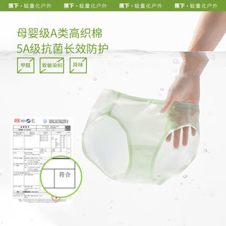 蕉下（beneunder）女士内裤棉质底档透气抗菌中腰三角裤无痕CT049 薄雾绿+沐烟紫+柔雾咖 3条 M