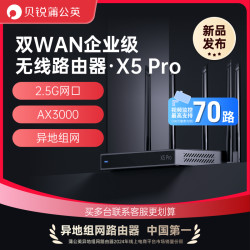 花生棒 Peanuthull Stick 贝锐蒲公英X5Pro路由器AX3000企业级异地组网千兆双频2.5G双WAN口5G无线WiFi6覆盖USB办公商用