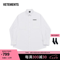 VETEMENTS 都市休闲情侣长袖衬衫 64130001