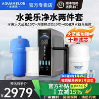 水美乐 AQUAMELON 大蓝瓶前置过滤器大胖瓶全屋净水带旁通阀PP棉沟槽棉活性炭滤芯