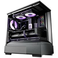 爱国者(aigo)星璨岚 小岚屏显版黑色 台式电脑主机箱 垂直风道风冷/M-ATX主板/240水冷/270°海景房/5090显卡 星璨小岚屏显黑/4.27寸屏幕