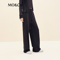 MO&Co./摩安珂 及地直筒 女士运动裤  黑色 XS