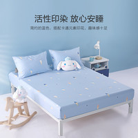 水星家纺床笠单件全棉纯棉床单床垫套1.8m米床罩席梦思保护罩床品