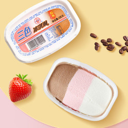 光明 多口味冰淇淋雪糕冷饮自选冰砖优倍棒冰支搭配 三色杯105g