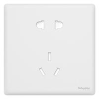 施耐德电气 珍铂系列 开关插座面板 86型开关插座 丝绒白色十支装