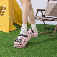 ST&SAT星期六【增高7cm】洞洞鞋女踩屎感软底2024夏季新款厚底增高女凉鞋拖鞋