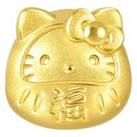 周生生Hello Kitty黄金转运珠三丽鸥足金串珠mini版少女心组合单颗 达摩92833C