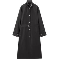 太平鸟【张婧仪同款】暮色风衣25商场长款多搭休闲风衣A1BEF3419 黑色 M 160