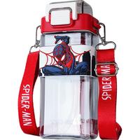 迪士尼(DISNEY)儿童水杯夏季吸管杯双饮大容量方形水壶小学生上学专用饮用水杯子