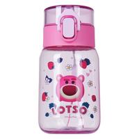 迪士尼（DISNEY）儿童水杯子塑料Tritan喝水壶女小宝宝便携直饮草莓熊400ml 粉色草莓熊 400ML