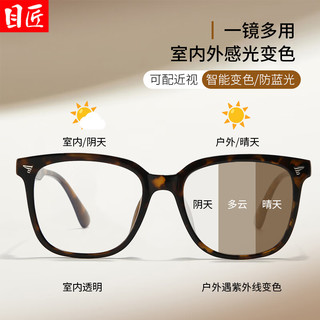  目匠 防蓝光 近视眼镜框  玳瑁 1.67