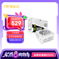 安钛克 NE850 金牌（90%）全模组ATX电源 850W 黑白