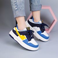 点赞熊 男童板鞋女儿童超软运动皮面时尚休闲学生版小白鞋春秋网红