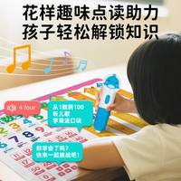 【点读版】豚小蒙点读挂图 英语启蒙幼小衔接启蒙百科国学启蒙点读海报 1-6岁早教启蒙幼小衔接双语认知点读挂图 汉字拼音英语单词唐诗三字经英文童谣 幼小衔接：4张