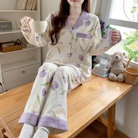 婧麒夏季月子服可调节裤腰产后吸汗透气家居服装哺乳衣睡衣