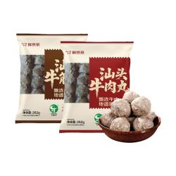 鲜京采 汕头牛肉牛筋丸组合 250g*2袋 牛肉含量≥90%