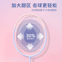 羽毛球拍超轻碳素复合成人儿童初学者专业级耐打训练双拍套装