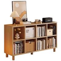 全品屋实木书架带腿书柜格子实木置物架储物柜客厅收纳柜实木书柜 120