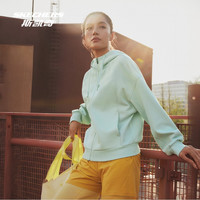 斯凯奇外套秋季女款连帽宽松时尚长袖运动保暖上衣 女款-幽谷紫/04PG XL