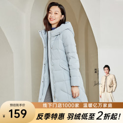 千仞岗 冬季大牌羽绒服长款连帽外套女士百搭休闲直筒显瘦冬装保暖防寒服 抹茶绿 XS (155)