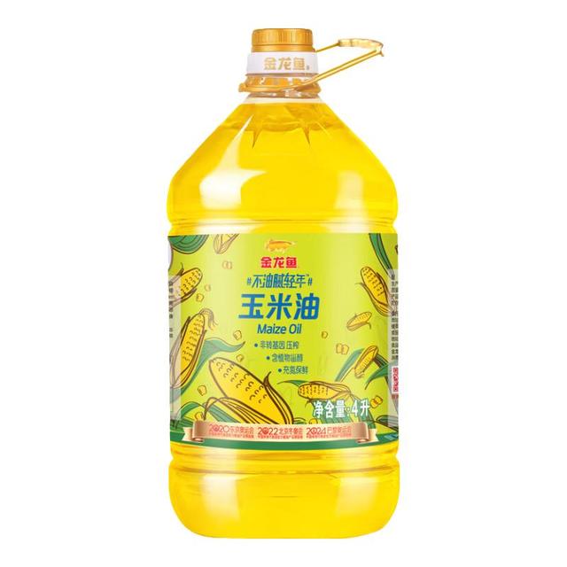 金龙鱼 食用油 非转基因 物理压榨不油腻轻年玉米油4L