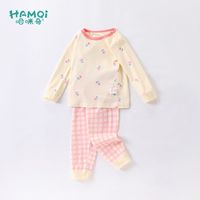哈咪奇 女童家居服套装新款秋装童装儿童可爱衣服宝宝秋衣中小童舒适睡衣