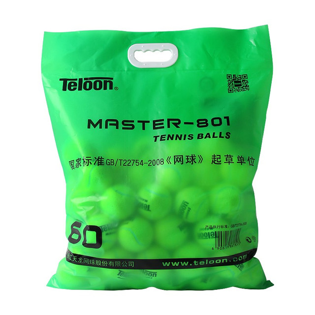 天龙 Teloon 801 网球训练用球 30126083152 60个