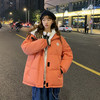唐狮 [1.5折价207元]唐狮冬季羽绒服女韩版拼接仿羊羔绒连帽上衣外套时尚百搭