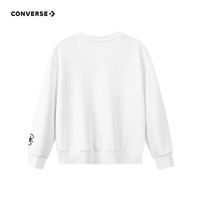 Converse匡威童装男童卫衣2025秋季新款赛车印花复古学院风潮流上衣打底衫 古典白 140 /68 【建议身高128-140cm】